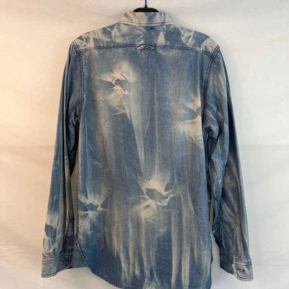 Hudson Jeans - Medium Button Down Shirt - Bleach/Tie Dye Denim - 80% OFF SALE!!! - Picture 2 of 10